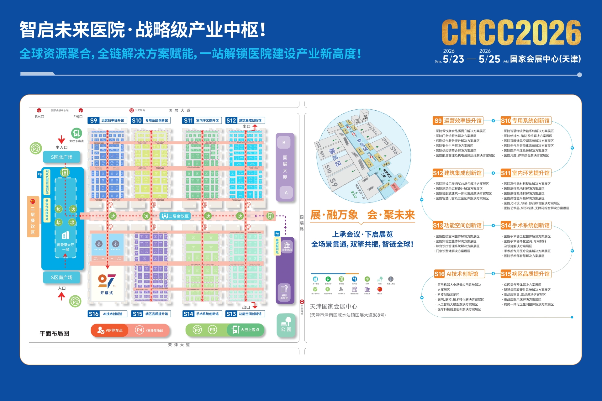 CHCC最新资讯！2026全国医院建设大会暨高品质医用床解决方案展区规划图